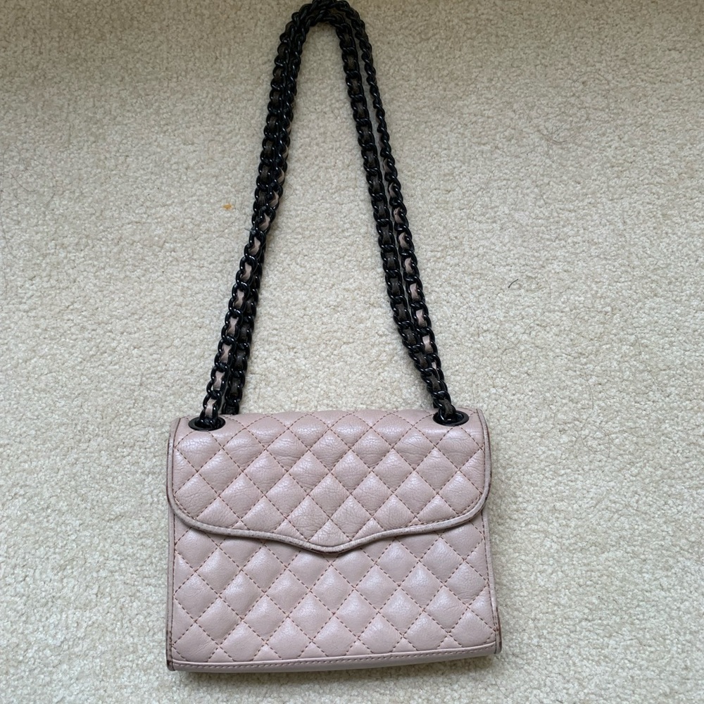 Rebecca minkoff small quilted crossbody bag pink
